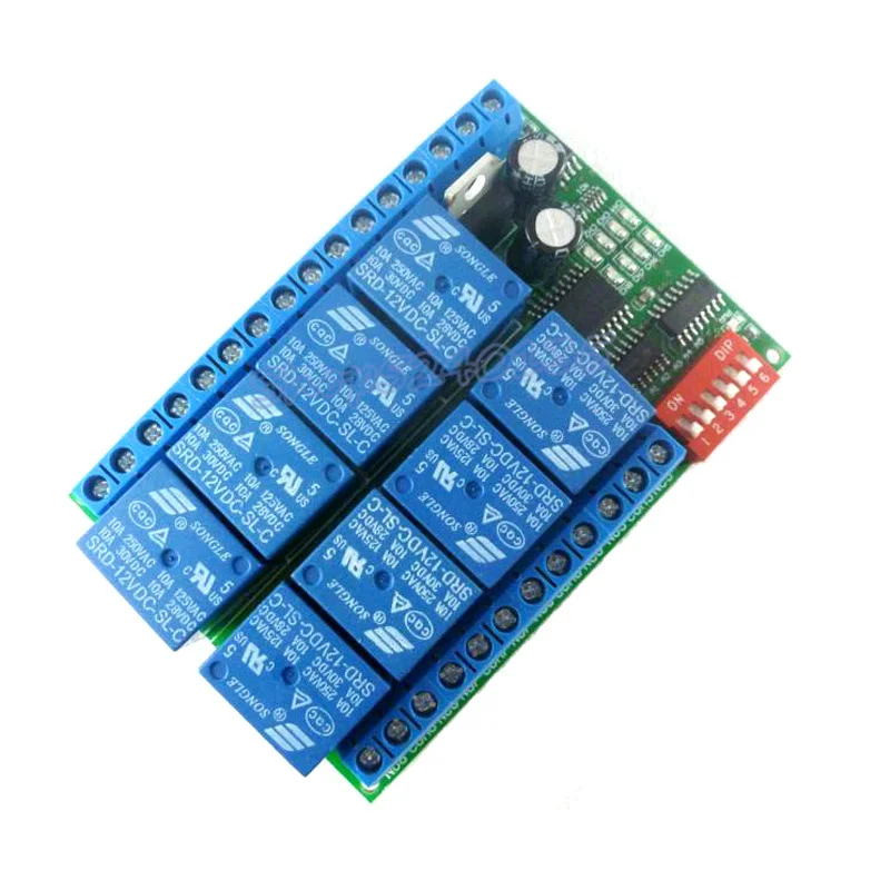 

8 Channel DC 12V RS485 Relay Module Modbus RTU 485 Remote Control Switch for PLC PTZ Camera Security Monitoring