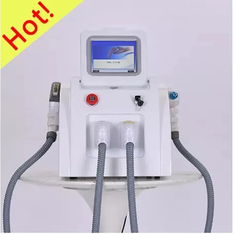 2 in 1   OPT + Radio Frequency + ND-YAG Tattoo Removal Machine, E-LIGHT / OPT / IPL Carbon Epilator