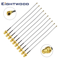 Eightwood 10pcs IPEX IPX U.FL to RP-SMA Jack Cable 15cm for Mini PCIe Card Wireless Routers,PC Desktop,Repeater,FPV UAV Drone