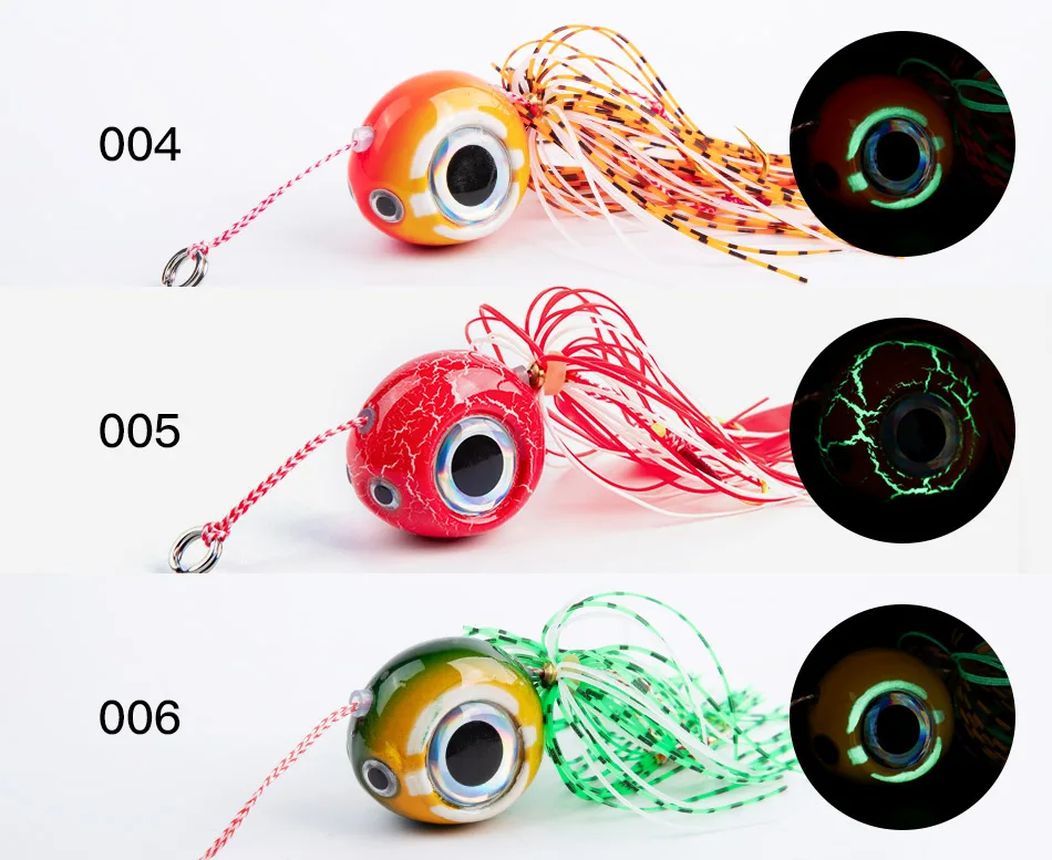 NOEBY Tai Gummi-Kabura-Jig-Set 40g-120g Snapper Jigkopf Salzwasser Bootsangelköder – Detail 9