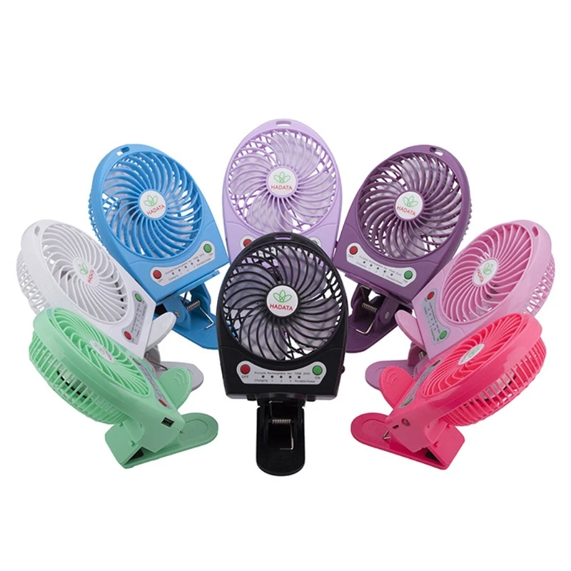 2200mAh Battery Operated Stroller Fan Clip On Table Desk Car Fan with Power Bank and LED Flashlight for Outdoor Home