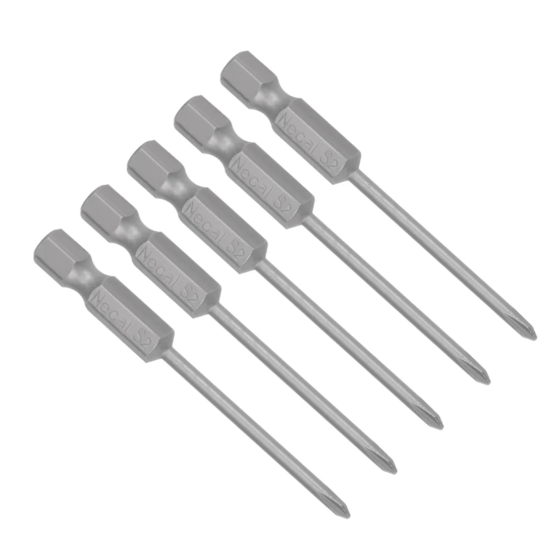 Uxcell 5Pcs 2.5mm PH0 Magnetic Phillips Screwdriver Bits 1/4 Inch Hex Shank 2.56-inch Length S2 Power Tool