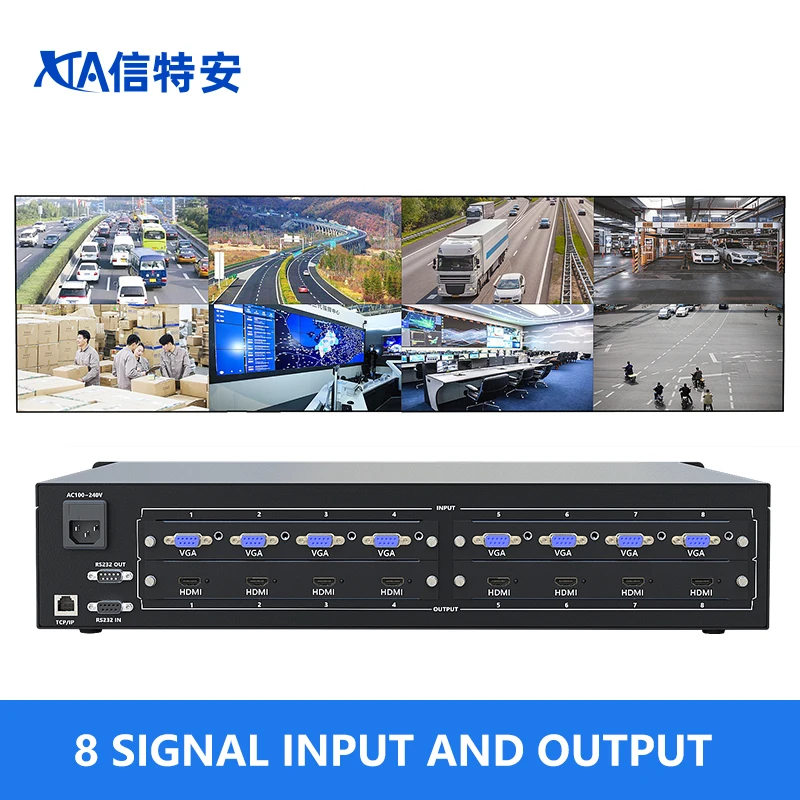 8X8 16X16 VGA Sang HDMI Ma Trận Switcher HD Hỗn Hợp Cắm Ma Trận Video Switcher 8 trong 8 Ra Với HDMI/DVI/VGA/SDI Giao Diện