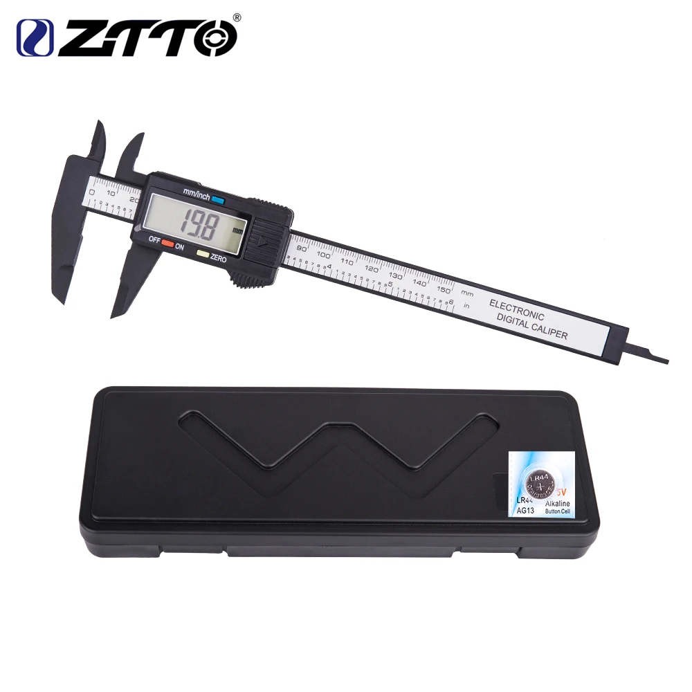 ZTTO Bicycle Nylon Accurate Electronic Vernier caliper 0.01 millimeter inch LCD millimetre MTB Road bike measuring tool ruler