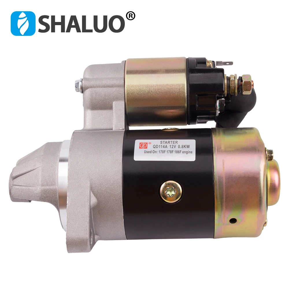 QD114A 12V 0.8KW Diesel Generator Engine Starter Motor Copper Made Motor Electric Genset Parts QD114B 0.9KW 12V