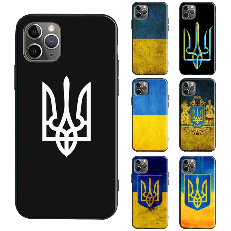 Ukraine Flag Coat of Arms TPU Case For iPhone 12 13 Pro Max mini X XR XS Max 6S 7 8 Plus SE 2020 11 14 Pro Max Cover