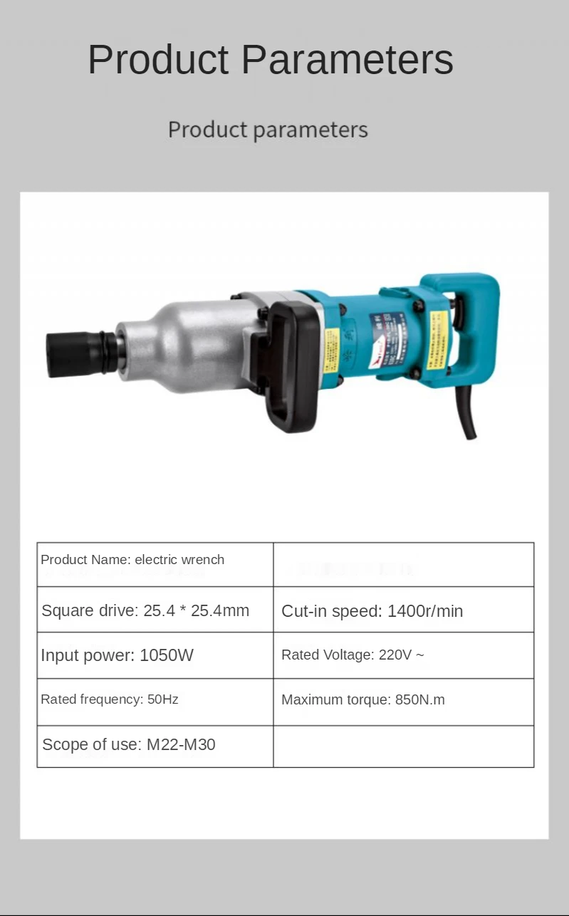 Imagem -05 - Chave Elétrica do Impacto Torque Positivo e Negativo 220v 1050w 850n.m