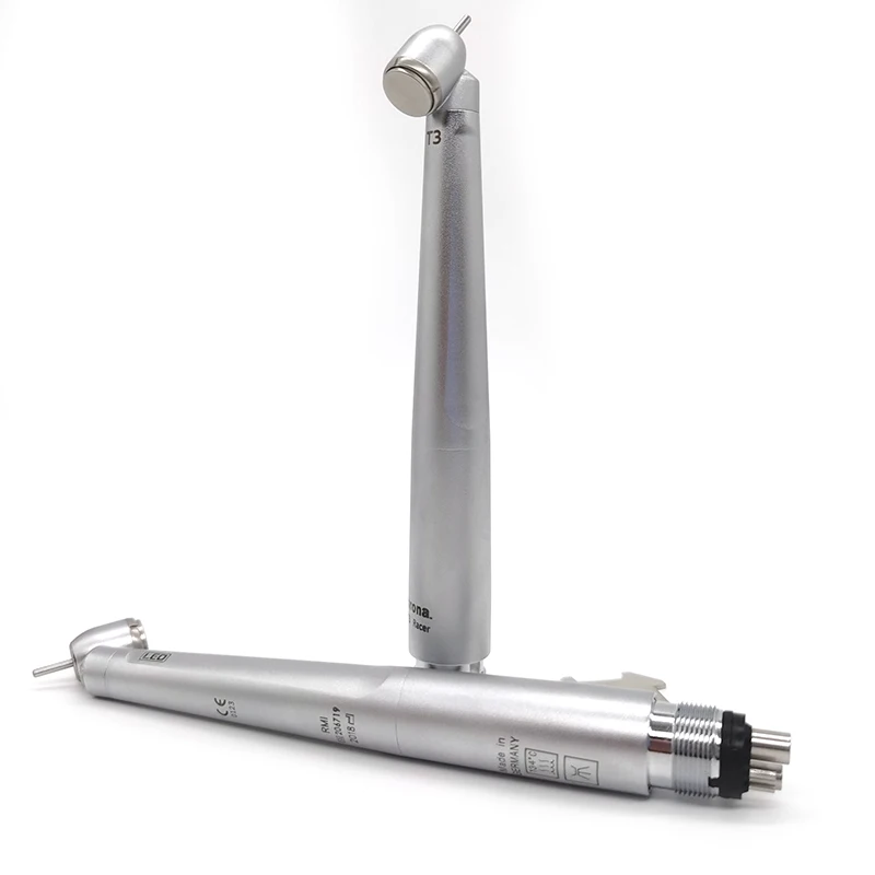 Dental high speed handpiece 45 degree LED wind turbine ceramic bearing Sirona T3 2 holes/4 holes optional