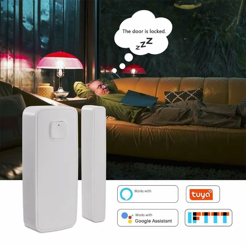 WiFi Door Window Detector Standalone Home Security Burglar Alarm Window Door Detector PushAlert