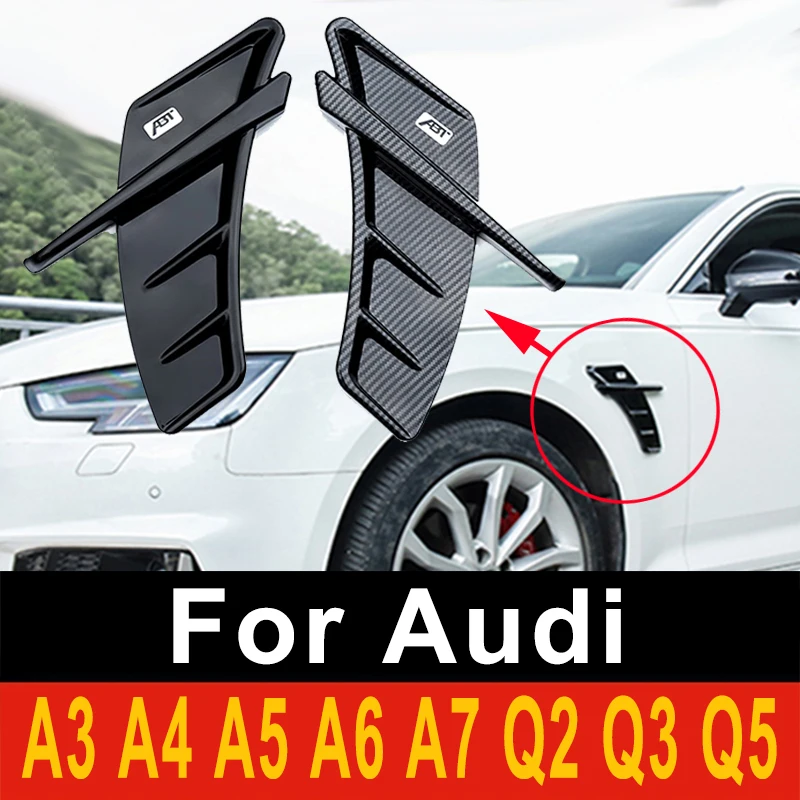 

Car Fender Sticker Trim For Audi A3 8V 8P Sline A4 B7 B8 B9 A5 A6 C6 C7 C8 A7 Q2 Q3 Q5 Q7 Side Vent Air Flow Styling Accessories