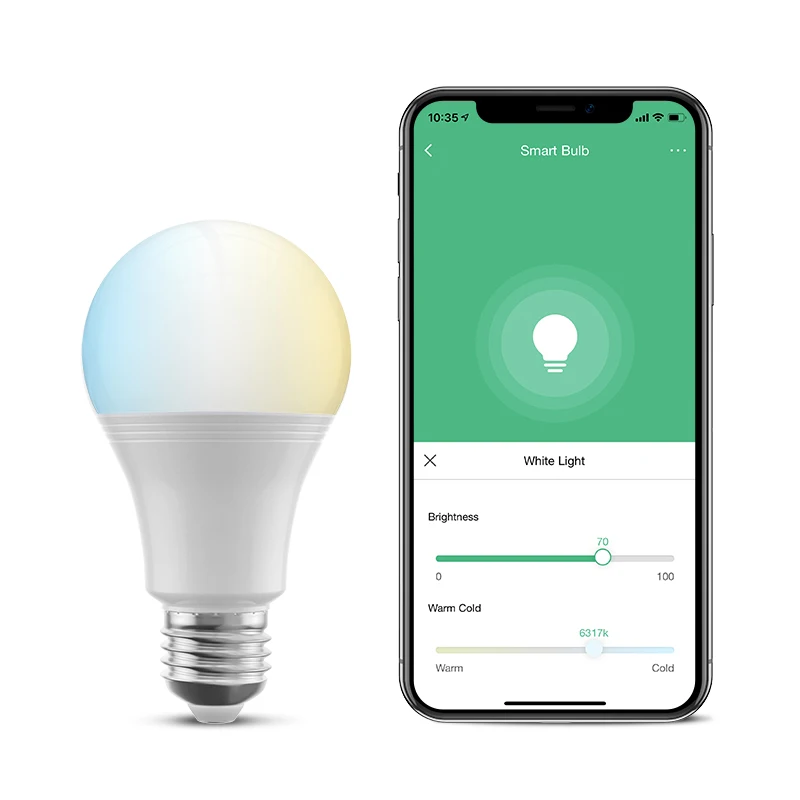 

BroadLink LB27 C1 Wi-Fi Smart Dimmer Bulb with Color Temp, works with Alexa and Google Home, IFTTT