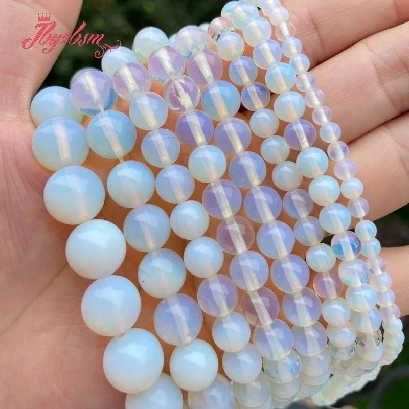 High Quality Opal Stone Beads Opalite Round 4/6/8/10/12mm 15 inch fit DIY Make Up Charms Beading Bead Jewelry Making Accessories