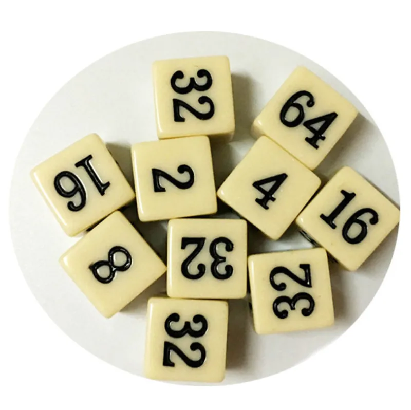 10pcs D6 Multiple Dice For Funny Party Club Pub Board Games For Math Teaching Accessory 15.8mm