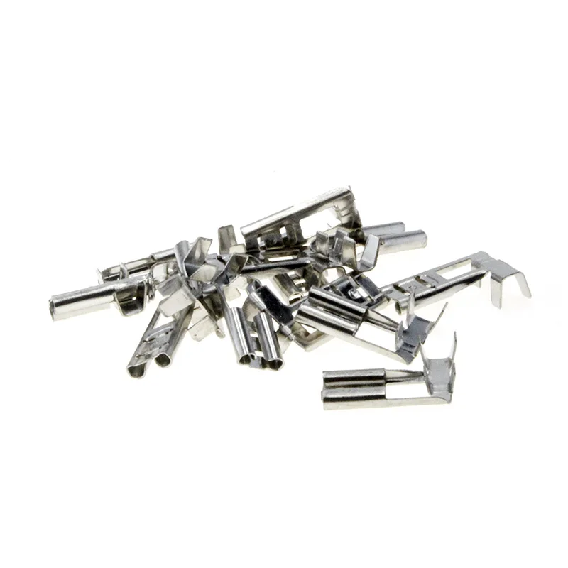 20/50 pcs/batch 4.8 crimp terminal female header with flag terminal speaker flag terminal with sheath tin plated