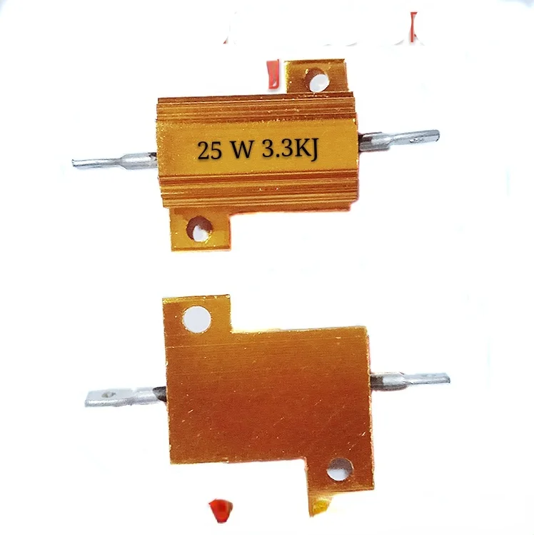 Gold Aluminum Shell Resistor 25W3.3KJ