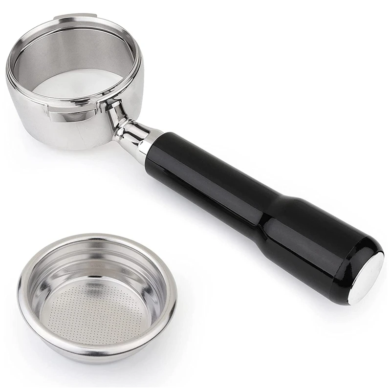 

Bottomless Portafilter For Gaggia 58Mm With Filter Basket Replacement Espresso Machine Accessory Coffee Tool