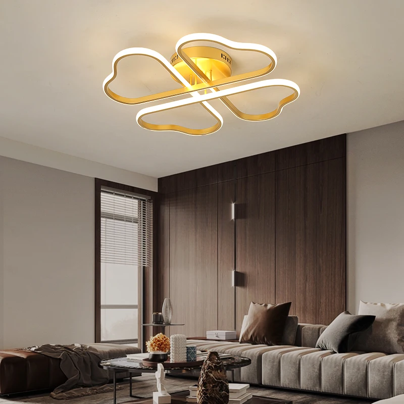 Modern led ceiling lamp simple living bedroom dining room peach heart ceiling light home indoor lighting decor iron ceiling lamp