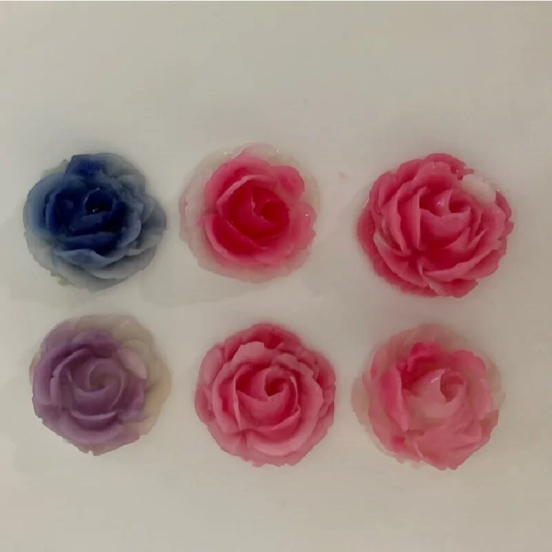 New Flower/Rose Candle Wax Silicon 3D Soap Mold Cake Decoration Manual Handmade Resin Clay Plaster Gumpaste Mould M2442