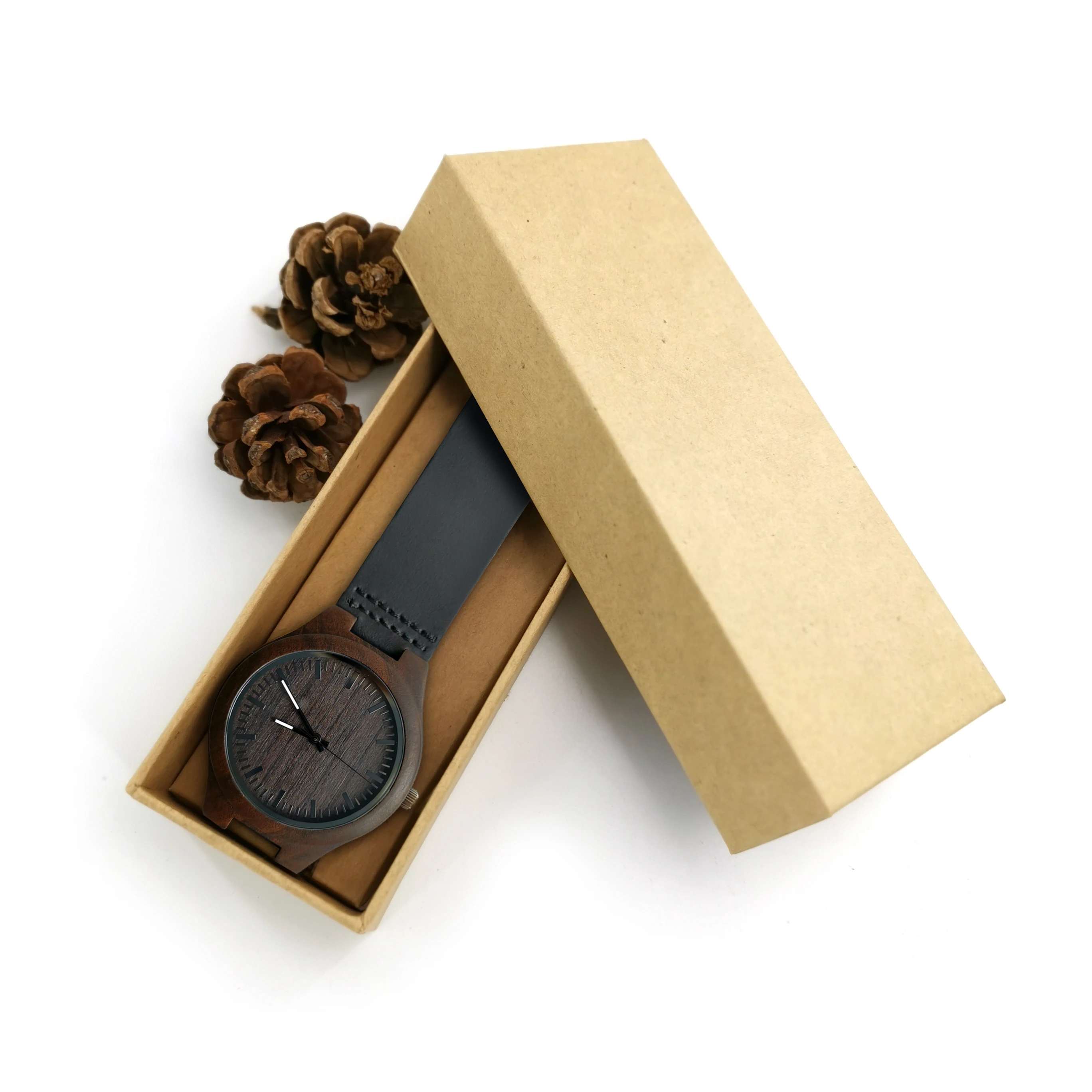 To My Boyfriend-back carved blessing leather watch with sandalwood night light watch