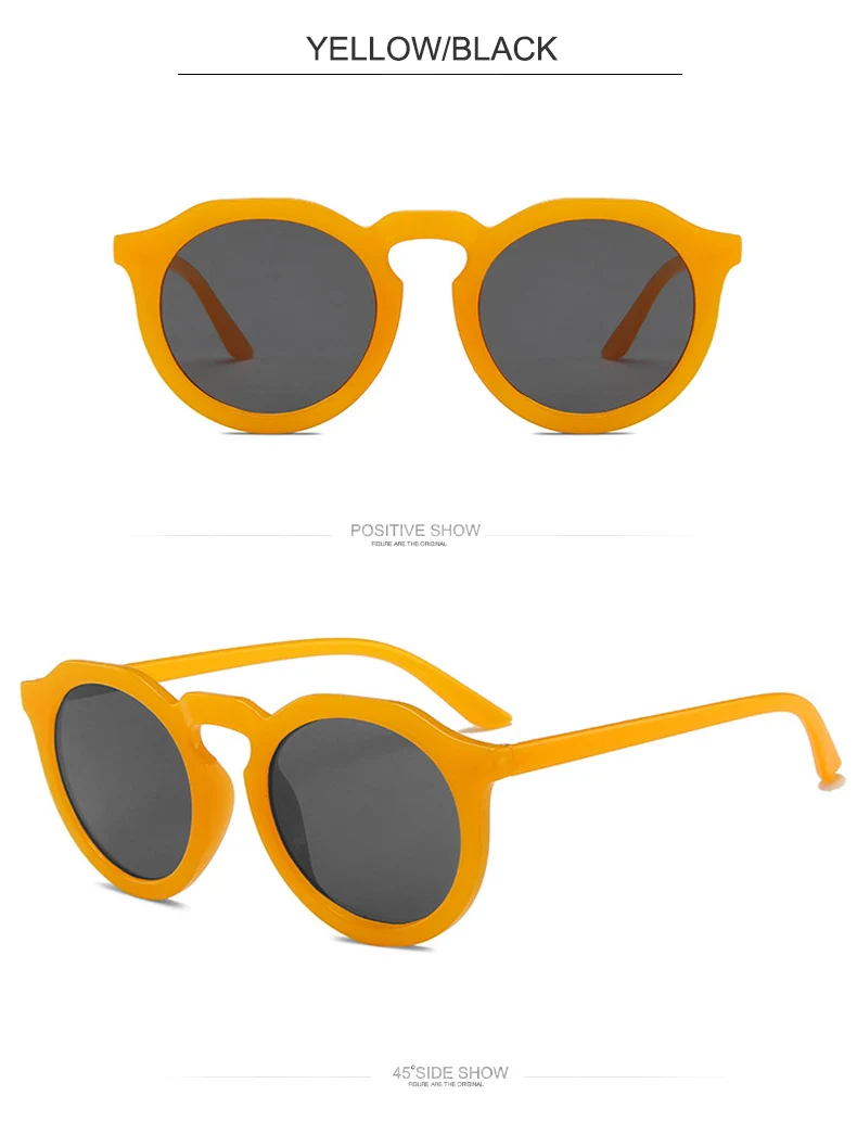 Oec cpo vintage runde sonnenbrille frauen marke designe mode orange sonnenbrille für weibliche farben uv400 brillen oculos de sol – Detail 6