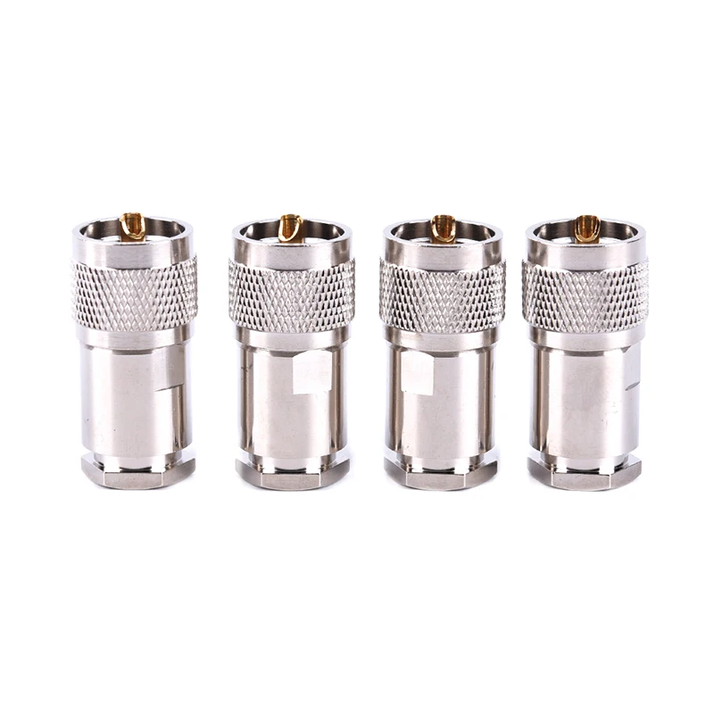 1pce Connector UHF PL259 male plug clamp for RG8 RG165 RG213 7D-FB cable RF connector