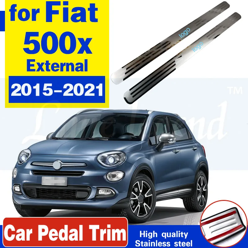 

For Fiat 500x 2015-2021 Auto Styling Accessories Car Sticker Stainless Steel Door Sill Scuff Plate Door Sills Trim Protector