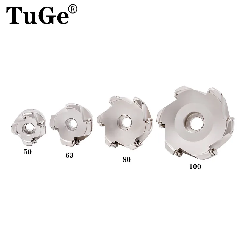 TuGe CNC Face ball Milling Cutter Head EMRW6R 50-22-4T EMRW6R63-22-4T EMRW6R80-27-6T ball nose milling head use RPMW1204 inserts