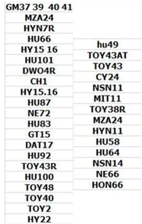 175 sztuk 2 w 1 Lishi wygrawerowana linia Scale strzyżenie przypinki cięcie kluczy samochodowych zęby KD klucz VVDI ostrze narzędzie ślusarskie