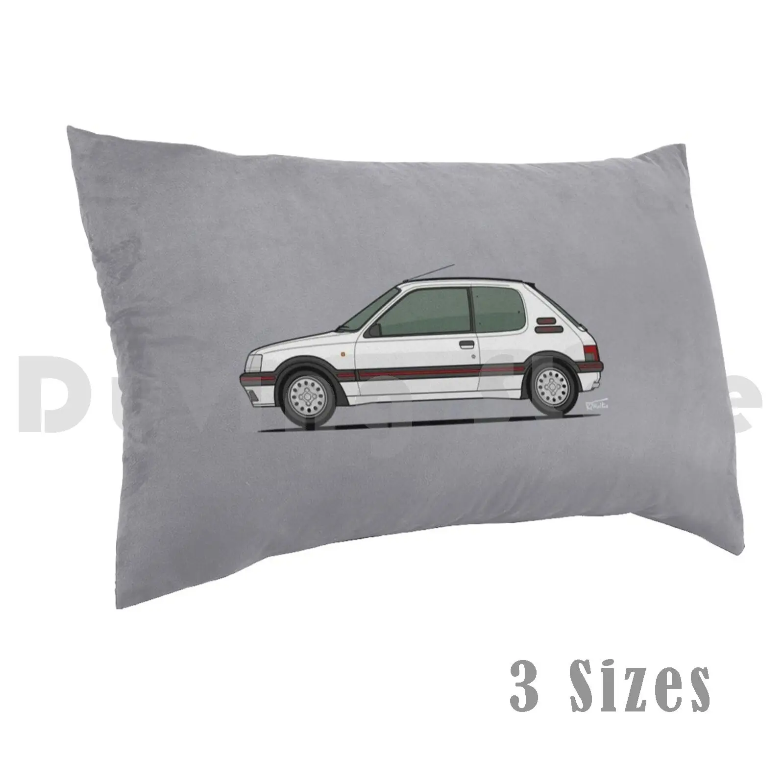 205 Gti 1.6 Graphic Illustration Pillow Case Printed 50x75 205 Gti 205 Gti 1 6 205 Gti French