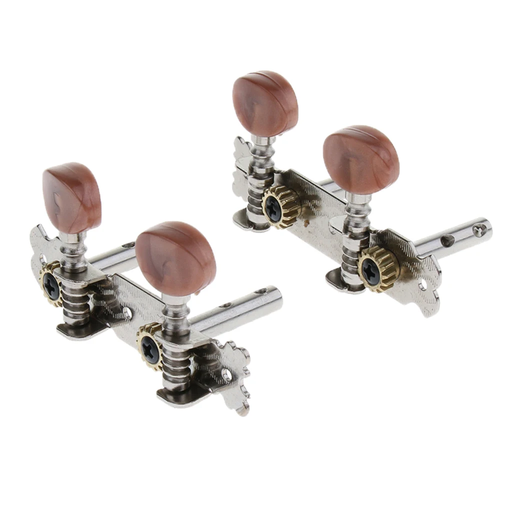 4pcs Guitar String Button Tuning Peg Key Tuners Brown for Ukulele Uke Guitar