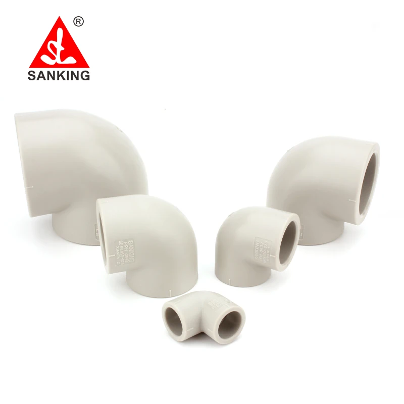 Free shipping Sanking PPH 20-75mm 90 Degree Elbow 90 Degree Elbow Tube Fitting Plastic Pipe Fitting