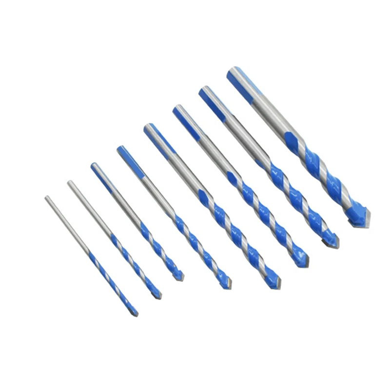 Multifunction Hard Alloy Drill Bits for Glass, Ceramic Tiles, Concrete, Metal, Etc. Drilling 3 4 5 6 7 8 10 12mm Drill Bit Set