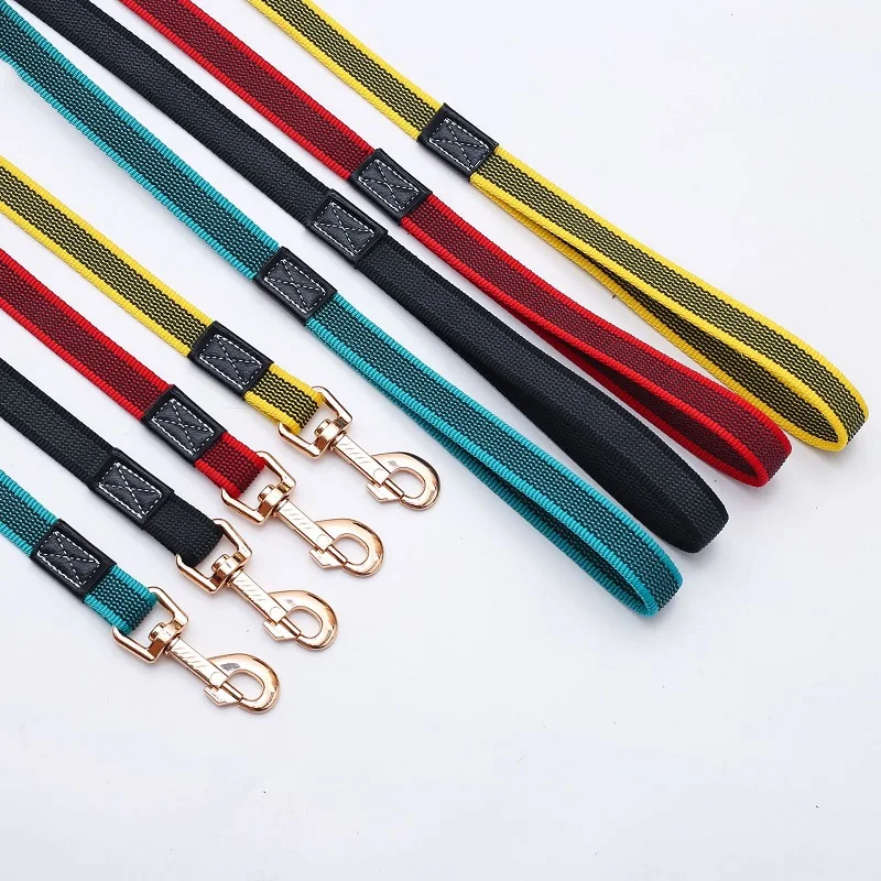 2m 3m 5m long Dog Leash Pet Lead Non-Slip Rubber Nylon Training Walking Rope work Dog Leashes For Small Medium Large big Dogs