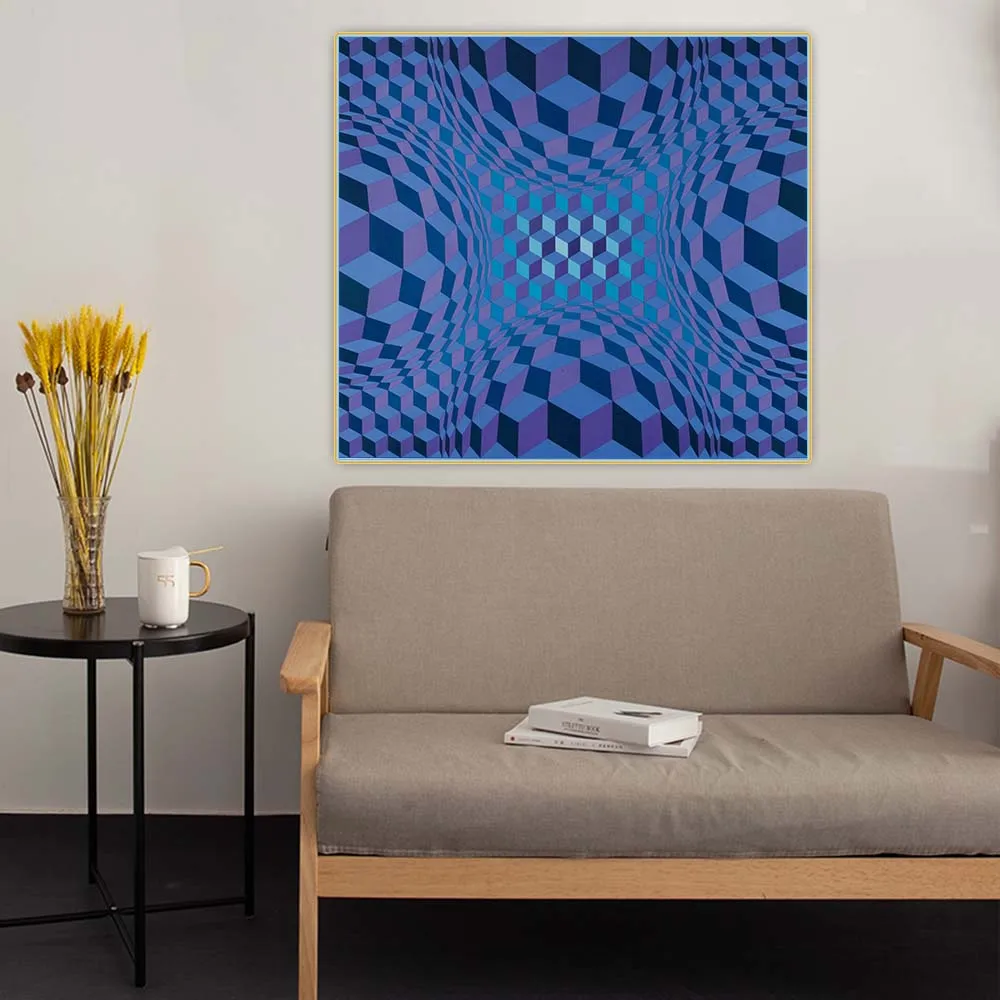 Cheyat-wife, 1971 by Victor Vasarely Optical Visual Art Canvas Oil Painting Aesthetics Picture Hanging Decor Home Decoration