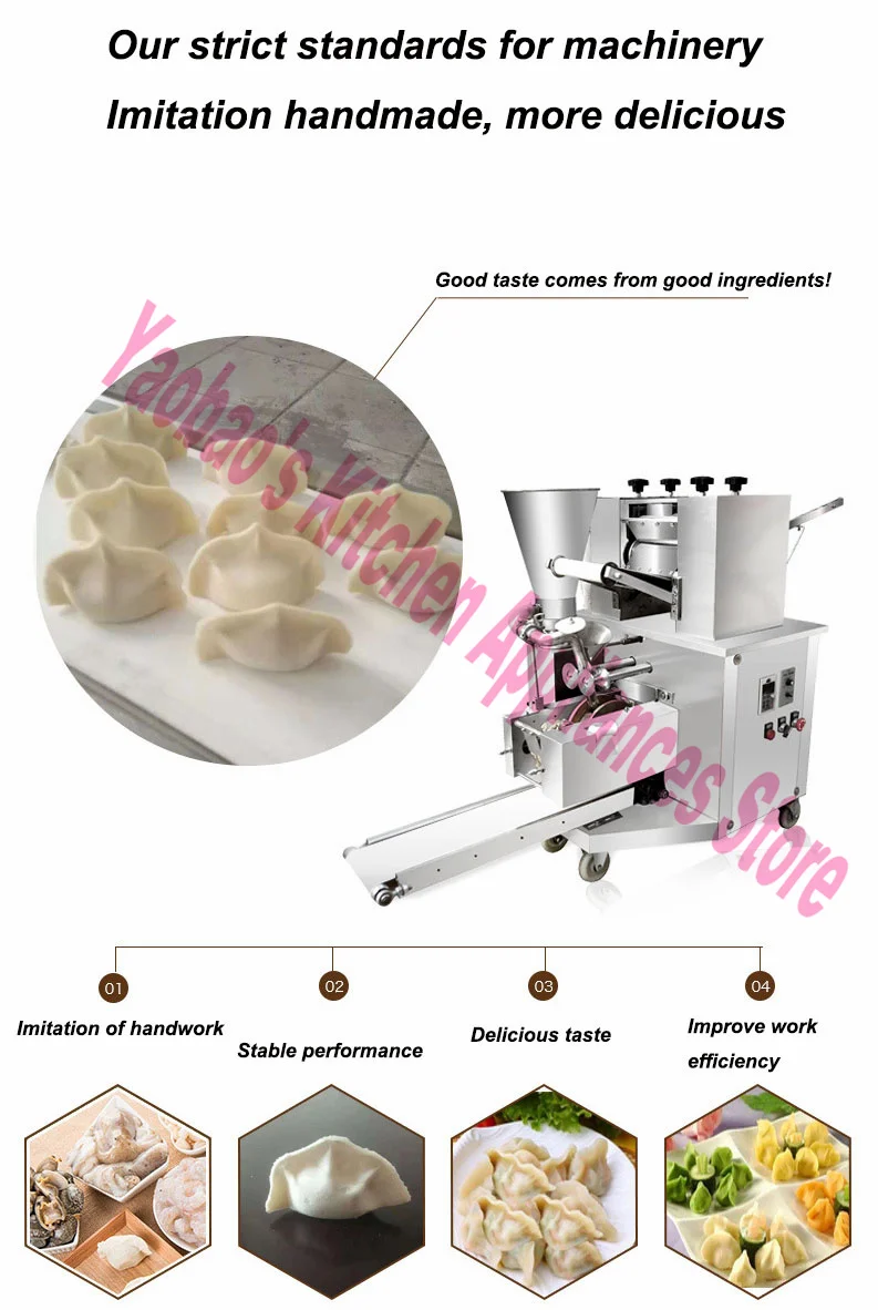 Machine à emballer automatique de boulettes, rouleau à ressort en acier inoxydable, fabricant de peau, différentes tailles, moule pour boulettes