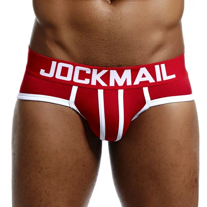 JOCKMAIL Men\'s Underwear Men Sexy Briefs Jockstrap Pouch Cuecas Cotton Panties Thongs Underpants Gay Slip Tanga Homme Srting