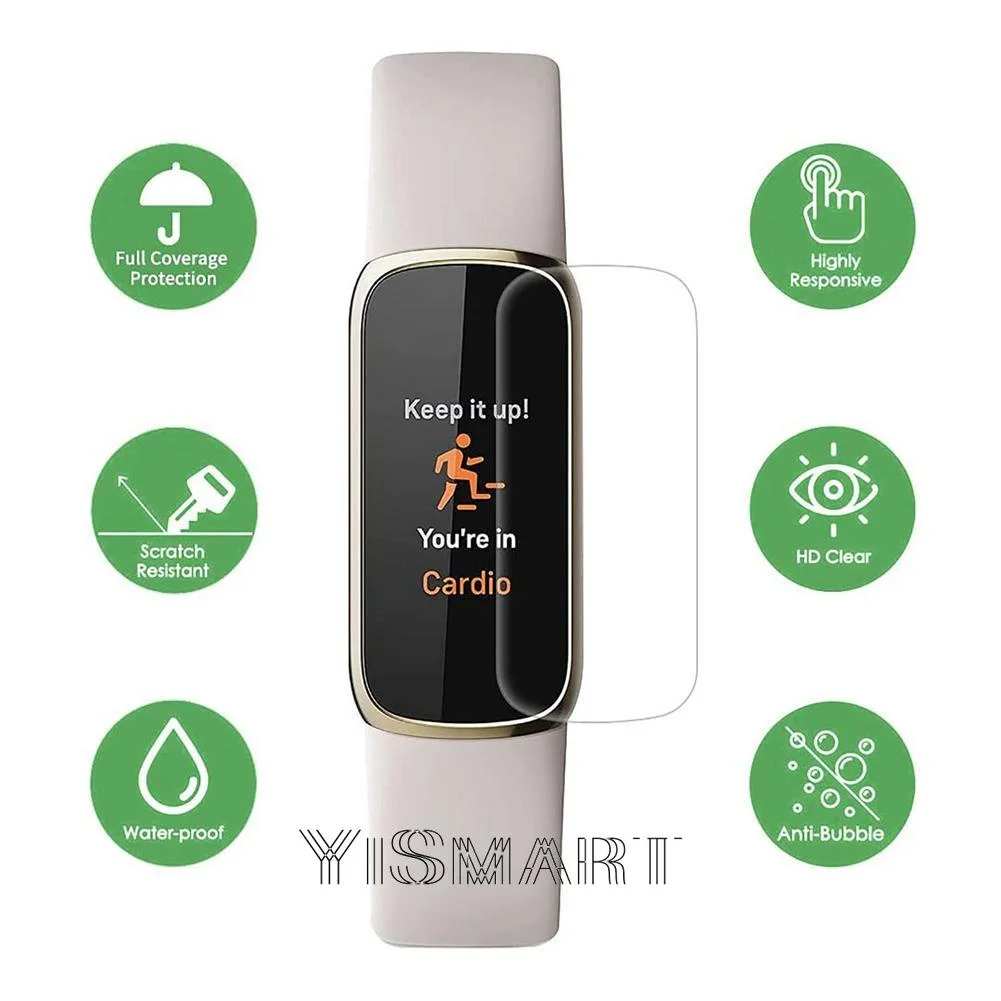 Miękka TPU przezroczysta folia ochronna dla Fitbit Luxe Band inteligentna opaska na rękę zabezpieczenie ekranu ochrona Smartwatch