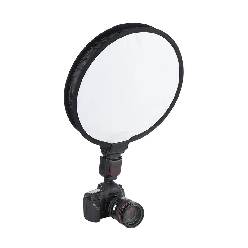 Difusor redondo e portátil de 30cm, 40cm para câmera nikon canon, refletor softbox speedlite softbox e flash de luz, dropship