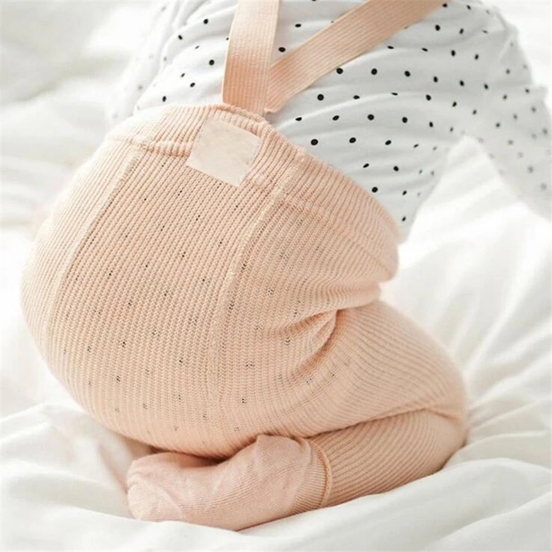 Baby Pants Cotton Autumn Spring Infant Toddler Pantyhose High Waist Cross Belt Girls Leggings Newborn Boys Girls Pants