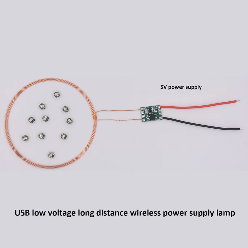 Long-distance Wireless Cordless Power Supply Module 0~80mm Wireless Power Supply Lamp  5V Power Supply