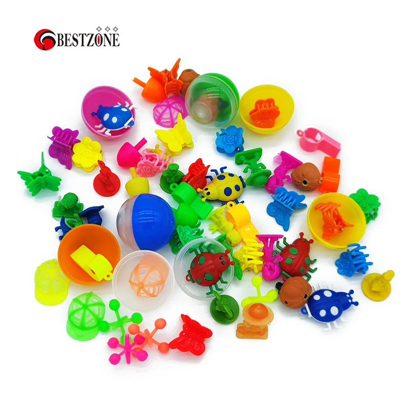 

20Pcs/Lot Diameter 32MM Plastic PP Surprise Ball Empty Toy Capsules Colorful With Inside Different Figures Dolls Vending Machine