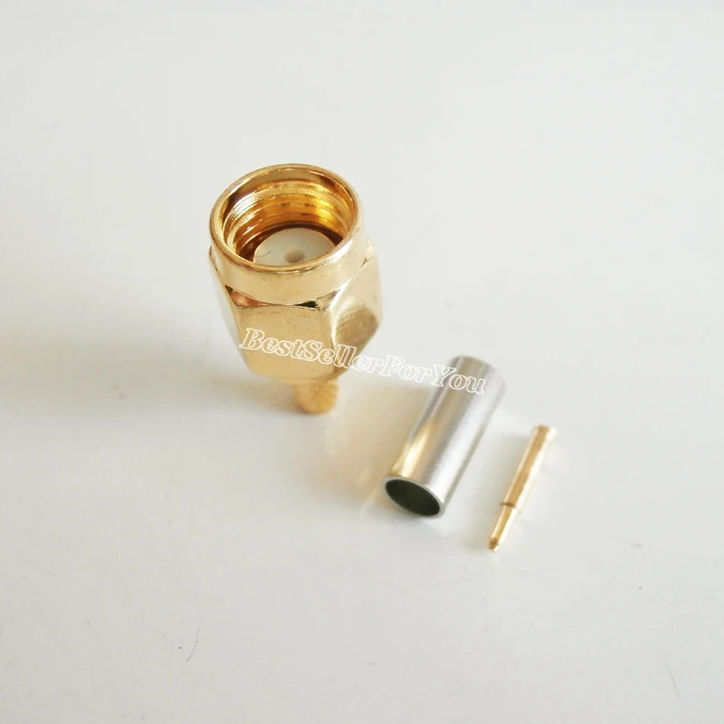 10Pcs High-quality SMA Male Connector Plug Crimp For RG174 RG316 LMR100 Cable RF Connector