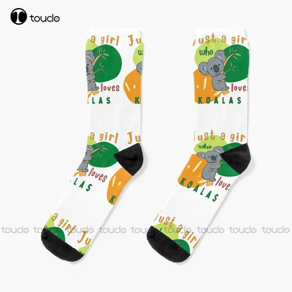 

Just A Girl Who Loves Koalas Socks Slipper Socks For Men Personalized Custom Unisex Adult Teen Youth Socks 360° Digital Print