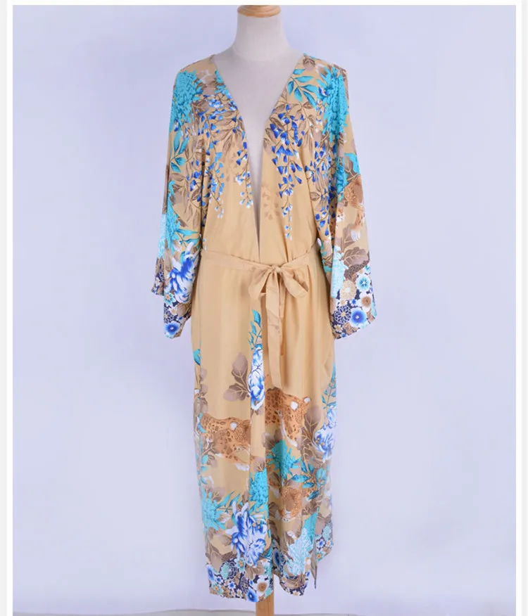 بيكيني يغطي المنبثقة البوهيمي طباعة مربوط الصيف فستان شاطئ المرأة ملابس الشاطئ لباس سباحة التستر رداء دي بلاج