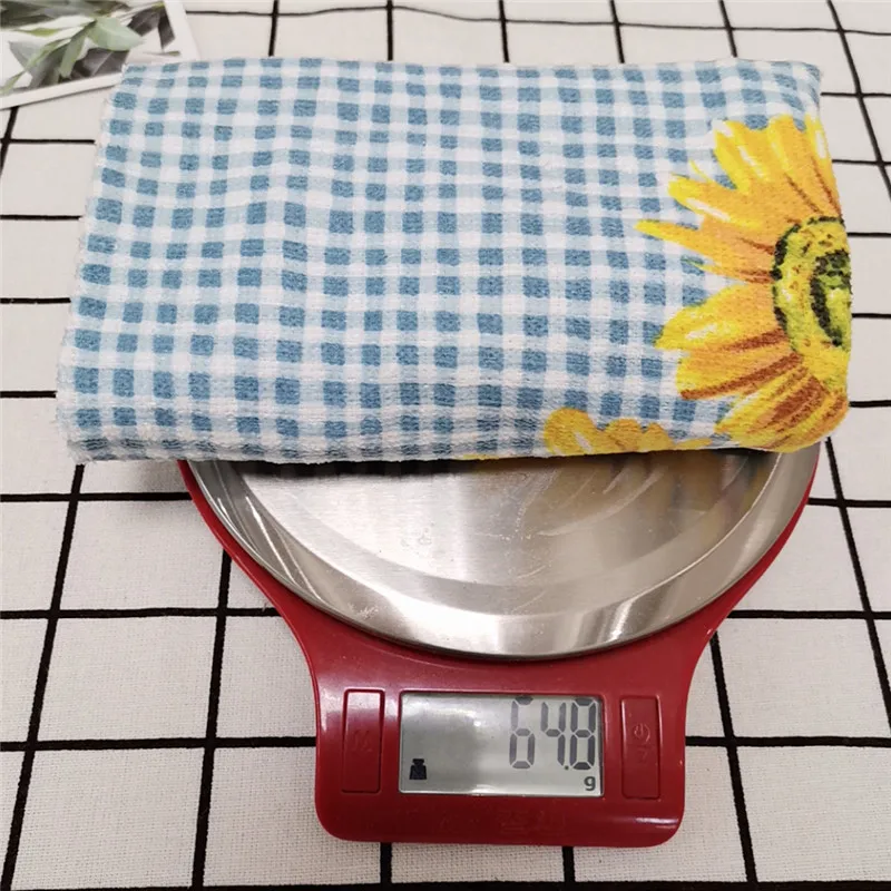 1Pc 38x63cm Bunte Blume Gedruckt Baumwolle Tee Handtuch Küche Geschirrtuch Wasser Absorption Haushalt Reinigung Tuch – Detail 3