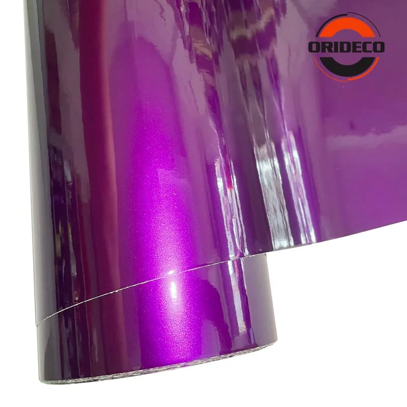 Purple Candy Car Vinyl Wrap Film Ultra Glossy Metallic Car Wrapping Foil Vehicle Sticker Bike Computer Laptop Skin Phone Cover