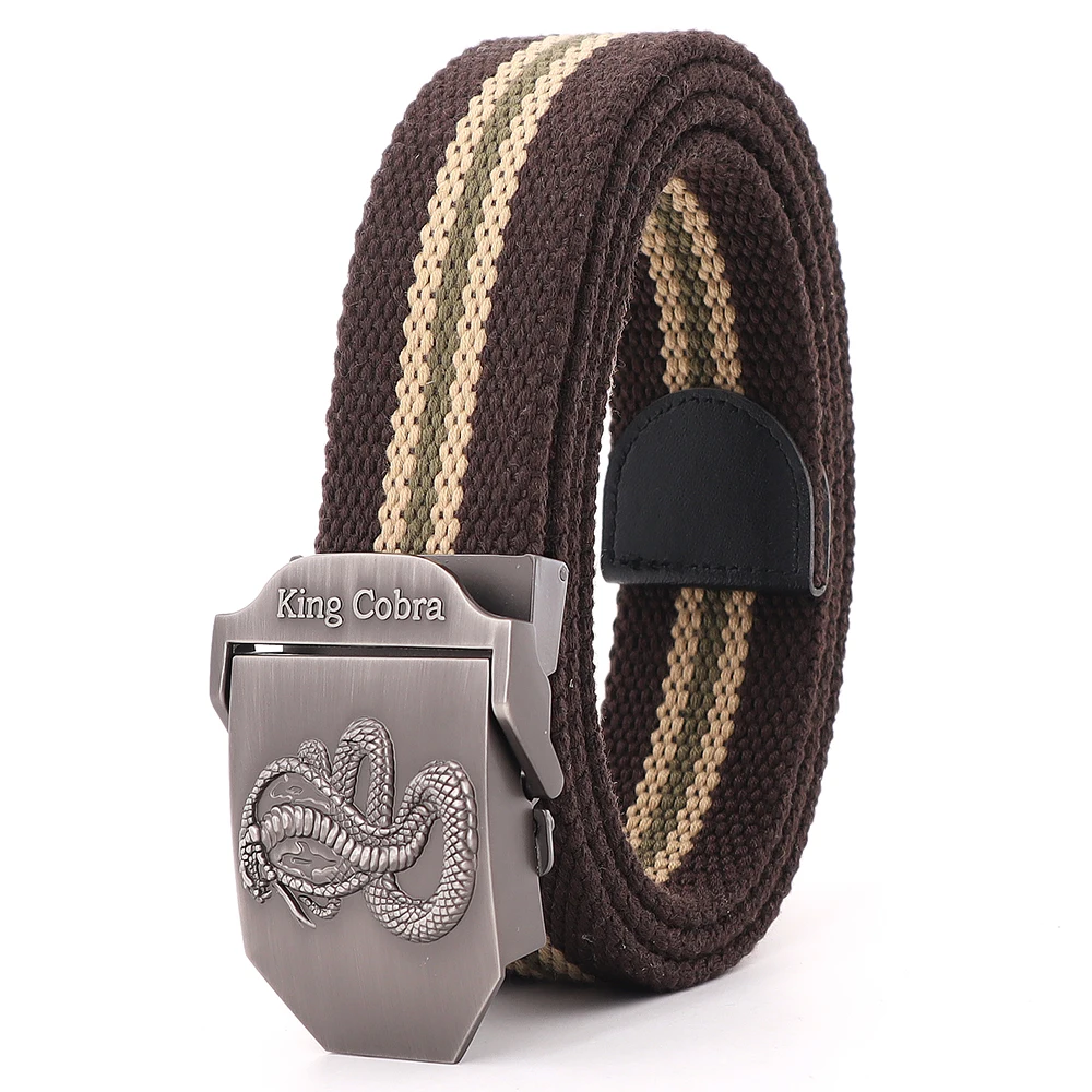 Canvas Military Tactical Belt Men High Quality 38mm Wide Metal Smooth Buckle Pants Accessories New Unisex Outdoor Training Belt