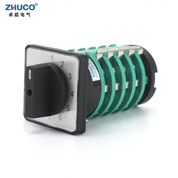 ZHUCO KDHC-32/3X7-5 690V 32A 1-7 7 posizione 5 poli contatto nastro saldatrice regolabile commutatore rotante interruttore a camma