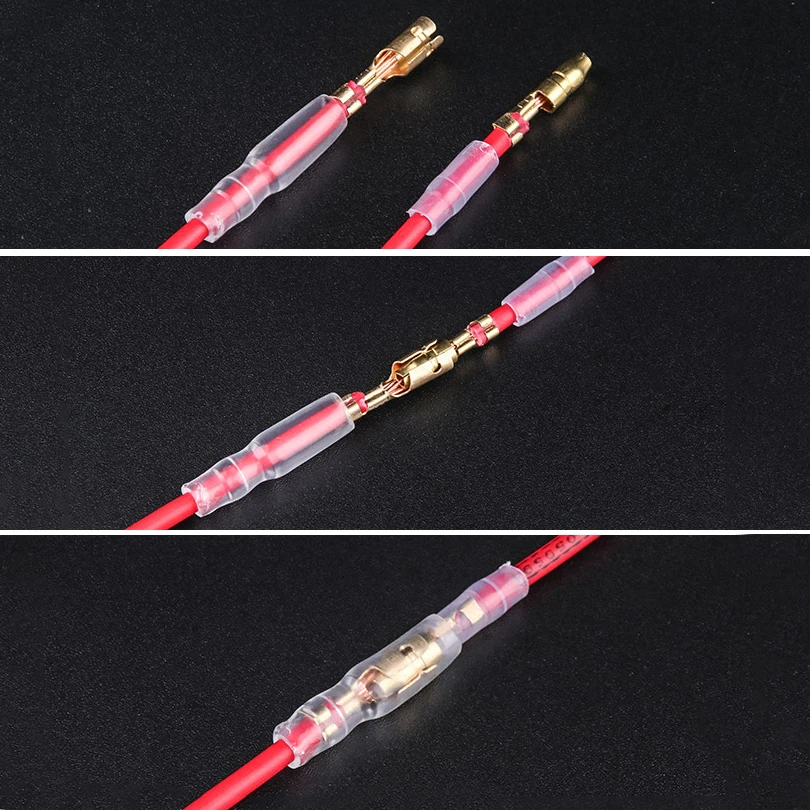50/100 Sets 4,0 mm Buchsen- und Steckerkabelverbinder aus Goldmessing mit Isolierhülsen für Autos – Detail 5