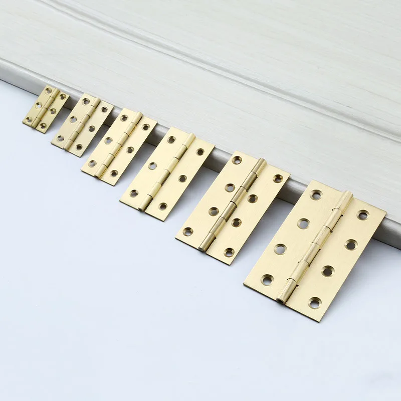 

4pcs Polished/Brushed Brass Door Hinge For Cabinet Wardrobe Cupboard Gold Luxury Hinges for Box Case